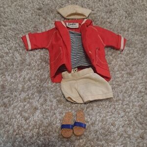 Barbie Red and Beige Doll Outfit with Accessories